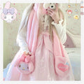 Pink My Melody Inspired Plush Scarf