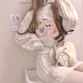Kawaii bunny sweater and skirt set