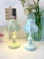 Pastel and Morandi Color USB rechargeable table lamp with bell lamp shade Night Light
