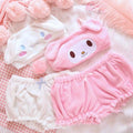 Sanrio Inspired My Melody Cinnamoroll Pajamas Pyjamas Bandeau PJS Bras and Shorts x 1 Set Cute Kawaii