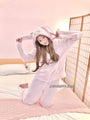 My Melody Cinnamoroll Kuromi Inspired Flannel Long Sleeve Home Outfit with Pants Pajama Set Pyjamas Cute Kawaii