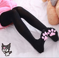 Over the knee socks Stockings with 3D Paw on the bottom