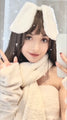 Cream White Bunny Girl Plush 5 PCs Outfit Set Skirt Scarf Headband Socks Y2K