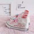 My Melody and My Sweet Piano Inspired Pink High-Top Canvas Sneakers