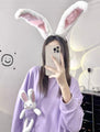 Bunny in the Pocket Purple Long Sleeve Top
