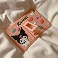 Kuromi Inspired Peachy Pink iPad Tablet Silicon Case Cover