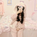 Pink Bunny Plush 2 PCs Pajama Set