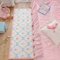 Aesthetic Pastel Floral Pink Bedside Rectangular Area Rug