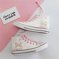 Sailor Moon Inspired Pink High-Top Canvas Sneakers