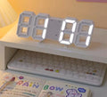 Multifunctional LED Pink and White Digital Clock Temperature Clock and Alarm