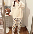 Pochacco Inspired Cream Plush Long Sleeve Pajama Set