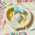 Sanrio My Melody Pochacco Cinnamoroll Kuromi My Compact Set Heart Shape Box Bag Charm Accessories