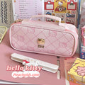 Hello Kitty Inspired Black and Pink Pencil Case with Handle