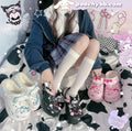 My Melody Cinnamoroll Kuromi Inspired Crocs Style Slingback Shoes with fur lining