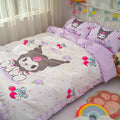 Kuromi Inspired Bedding Sheet Duvet Set Queen Twin Double Full Purple